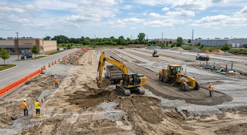 Parking Lot Site Preparation in Gwinnett County, GA