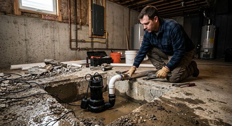 Sump Pump Plumbing in West Des Moines, IA